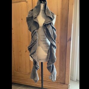 J. Crew ruffle grey scarf